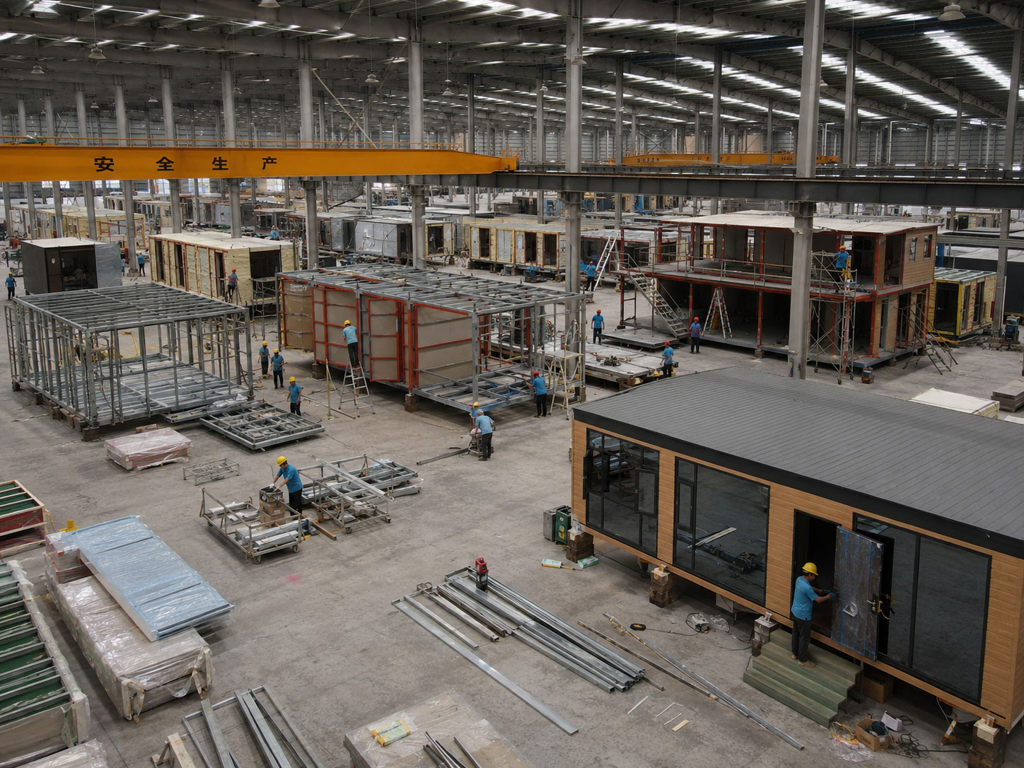 AAG modular housing factory workshop for real project showcase