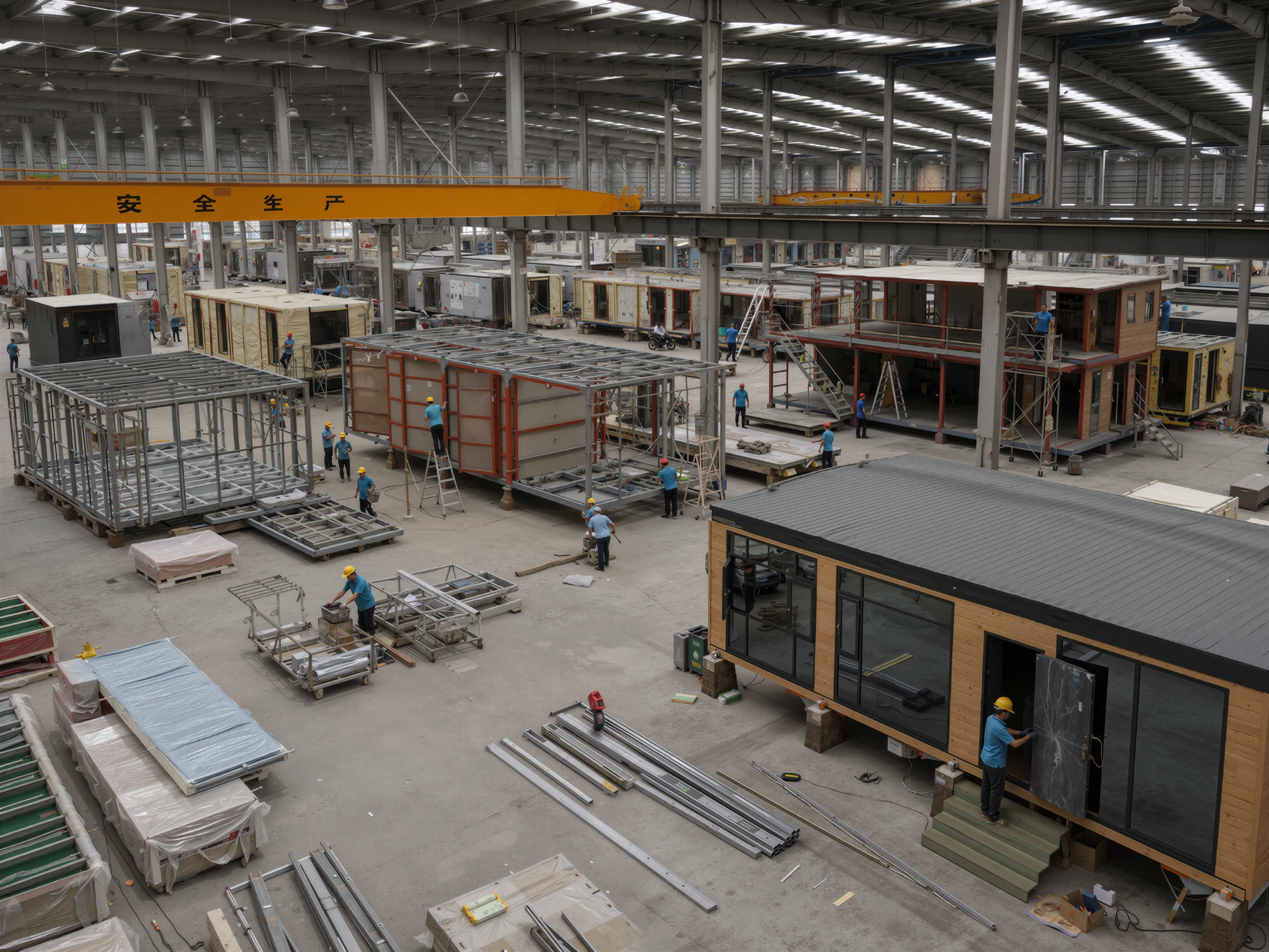 AAG modular housing factory workshop for real project showcase