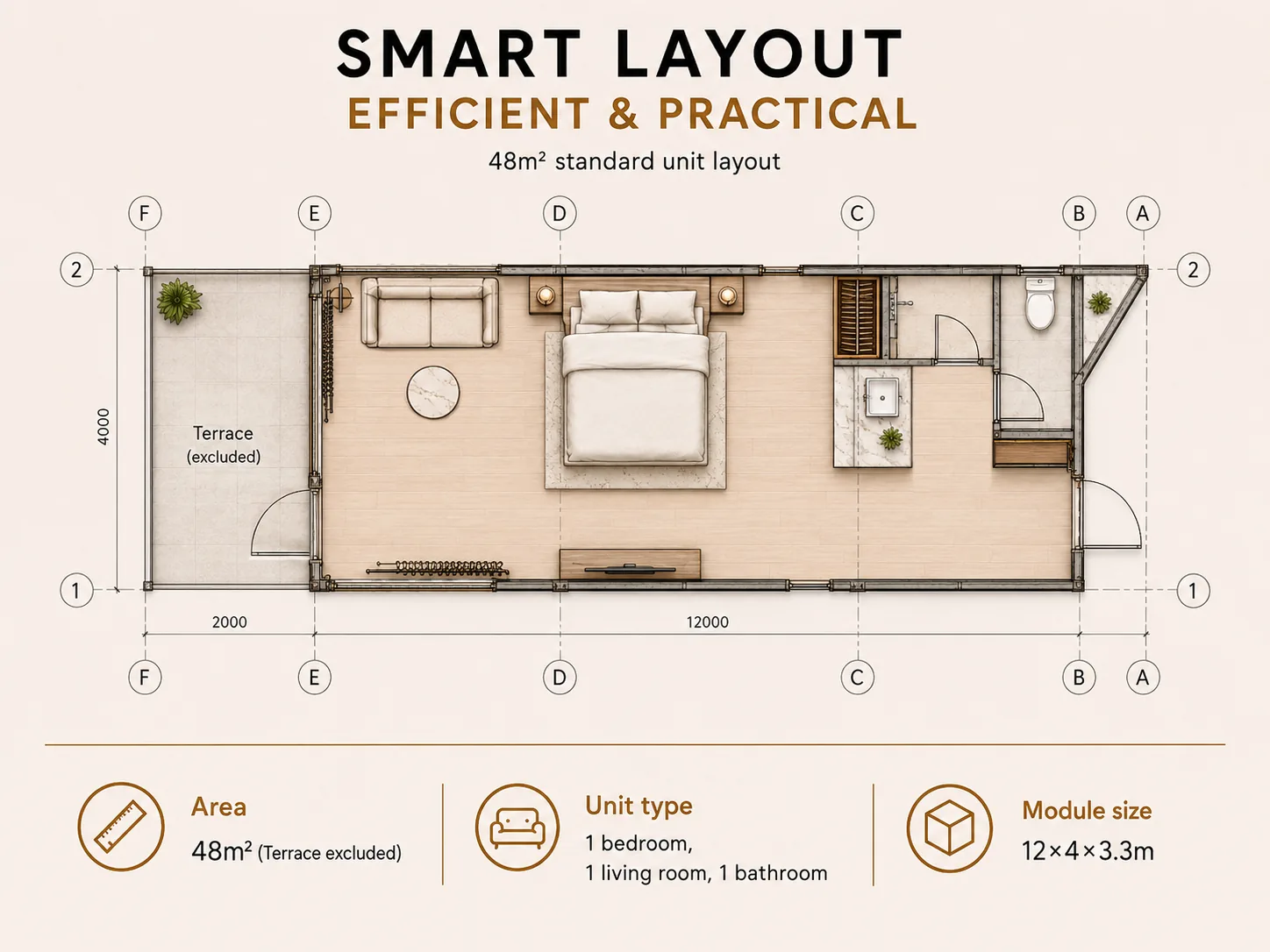 A-12B modular resort suite exterior