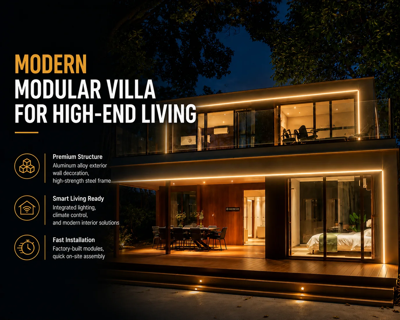 Customized modular villa building solution