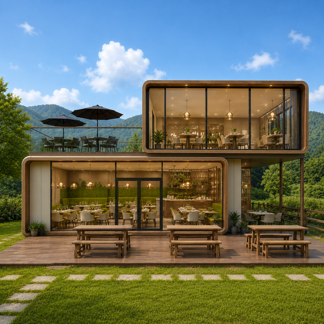 Chile Double-Story Modular Restaurant Project main project image
