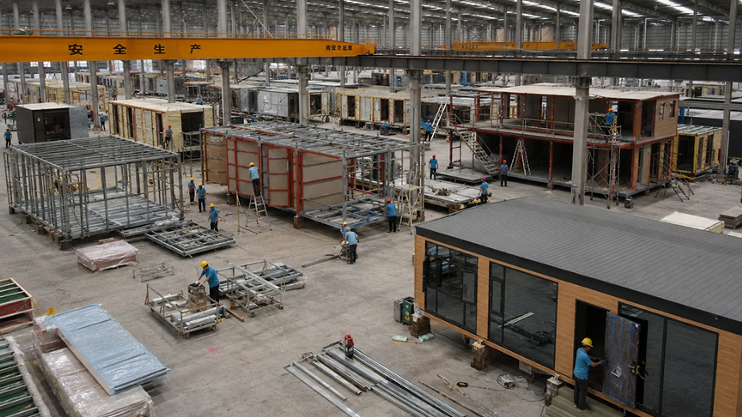 Alumodular modular building production workshop