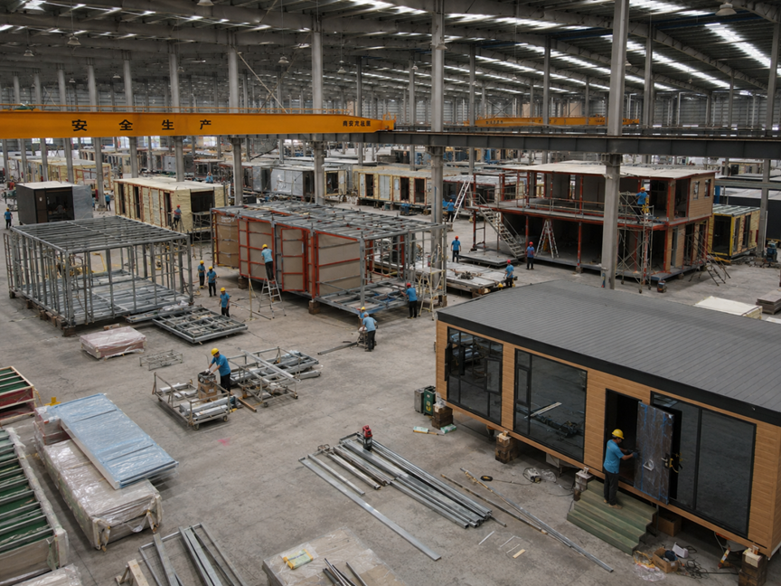 Alumodular modular building production workshop